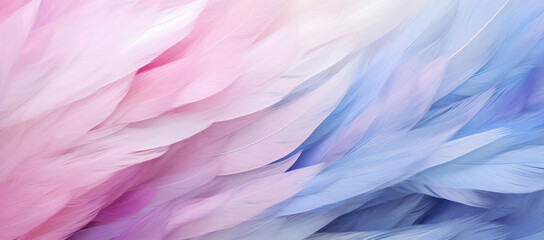 Fototapeta na wymiar Soft Pink Feather: Delicate Texture and Bright Colors on Abstract Light Background