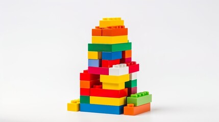 Pile of colorful lego building blocks - obrazy, fototapety, plakaty