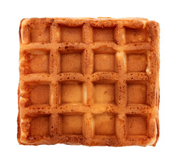 Viennese waffles on a white background close-up. View from above. Wafer isolate