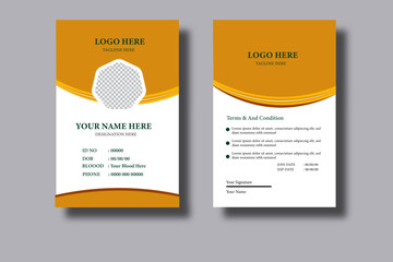 Corporate Id card Modern and Clean Design Template,
Student and employee identification card collection with creative shapes,ID Card Template,Office Id card
Employee Id card for your company.