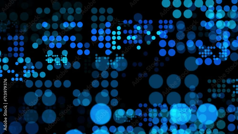 Wall mural motion graphic 4k flying into digital technologic pattern.3d big data digital pattern square with fu