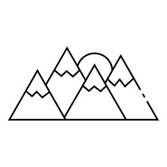 Geometric Mountain Lines