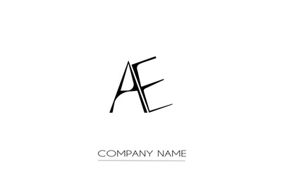 AE or EA Logo Design Vector Art Illustration Minimal Design