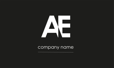 AE or EA Logo Design Vector Art Illustration Minimal Design