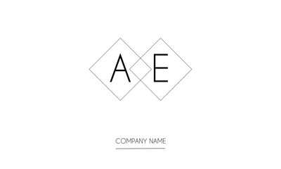 AE or EA Logo Design Vector Art Illustration Minimal Design