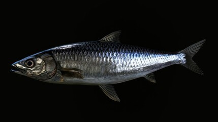 Fototapeta premium Herring in the solid black background