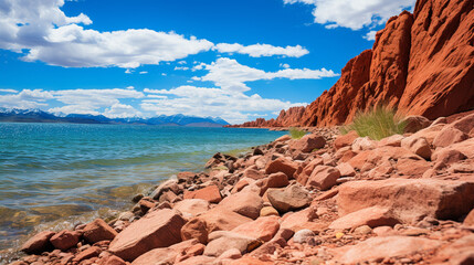 red rocks and blue sky