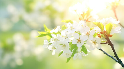 cherry blossom sakura background warm pleasant spring, minimalistic background with place for text