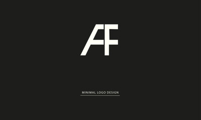 Obraz premium AF or FA Minimal Logo Design Vector Art Illustration 