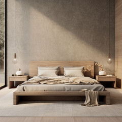 Modern bedroom interior design generated.AI