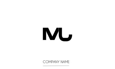 MJ or JM Minimal Logo design vector Art Illustration 