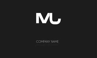 MJ or JM Minimal Logo design vector Art Illustration 