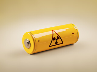 radionuclide battery symbolic object isolated