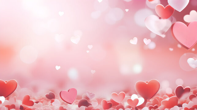beautiful valentine background with hearts and romantic colors. Romantic background or wallpaper for valentine’s day , beautiful Valentine background, hearts, romantic colors, Valentine's Day