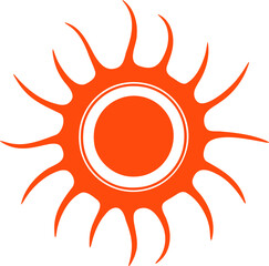 Sun icon illustration. Sun cartoon design element.