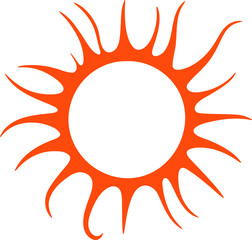 Sun icon illustration. Sun cartoon design element.