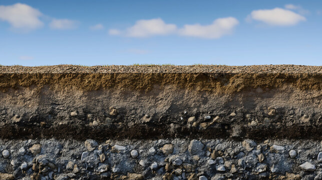 Illustration of Soil Layers: Unveiling the Earth's Hidden Tapestry.