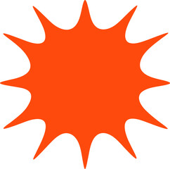 Sun icon illustration. Sun cartoon design element.