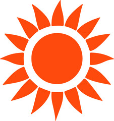 Sun icon illustration. Sun cartoon design element.