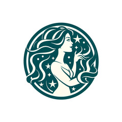 Beautiful Mermaid Logo, Design for Your Project, Ai Generative