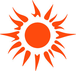 Sun icon illustration. Sun cartoon design element.