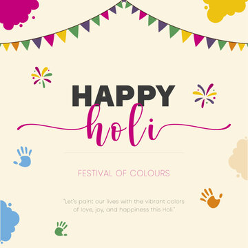 Happy holi festival. colorful pot and powder. vector illustration design. 
