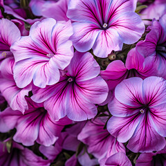 Petunia flowers closeup 