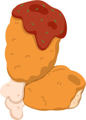 illustration of street food