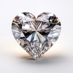 3D diamond heart shape