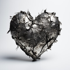 Grunge metal heart shape