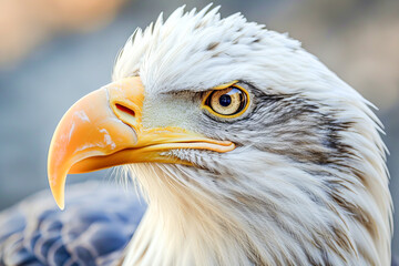 Fototapeta premium Eagle Portrait, World Wildlife Day celebration, March, concept Animals, generative ai