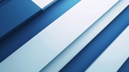 Abstract blue and white background in creative geometric art pattern, modern abstract art style business background with diagonal stripes shapes and triangles in border design