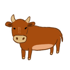 cow cartoon isolated on white