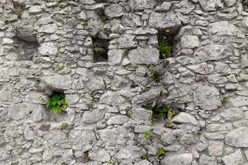 background in the form of an old stone wall