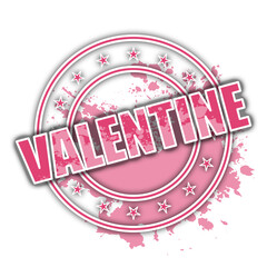Happy Valentines Day Badge Logo With Handwritten Style Typograph