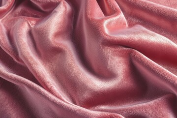 Rose Gold Pink Velvet Texture: Luxurious Textile Background in Metallic Pink Tones