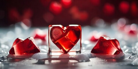 red heart and candle