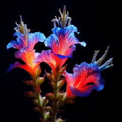Fototapeta premium Bugloss Flower neon Color AI Generated pictures