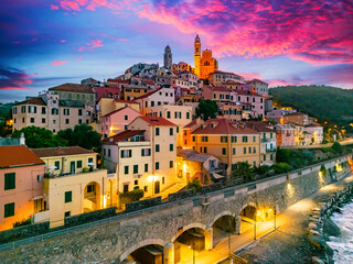 The village of Cervo on the Italian Riviera, Liguria, Italy