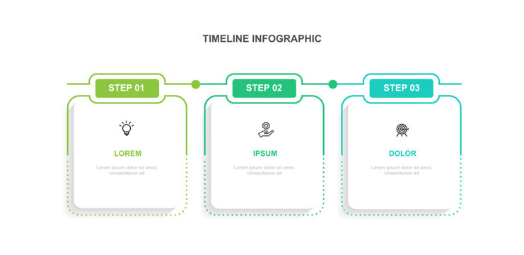Design template infographic vector element with 3 step process or option suitable for web presentation and business information