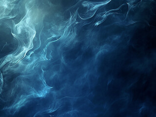 Fototapeta premium abstract background with dynamic streams of smoke or fog in blue color, creating a sense of depth and movement, background for web design, graphic projects, texture, creative, copy space