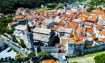 Architecture of Finalborgo in Finale Ligure, Liguria, Italy