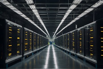 Fototapeta premium server rack in a data center