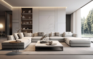 living room interior,generate ai	
