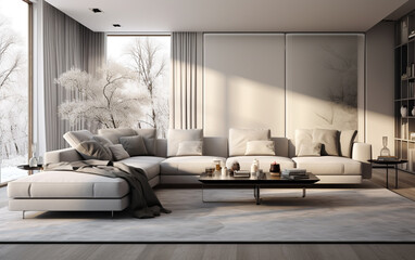 living room interior,generate ai	
