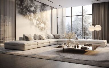 living room interior,generate ai	
