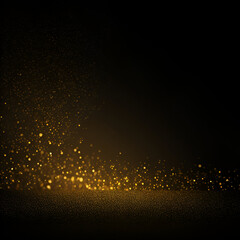 Beautiful abstract  gradient black and gold color wallpaper background