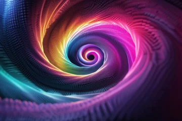 Tischdecke neon effect spiral © Andrea Berini