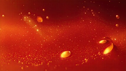 orange background with a scattering of gold sparkles abstract Background