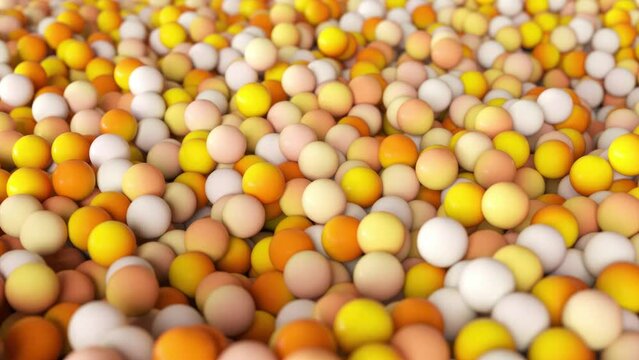4K animation of geometric shapes in motion